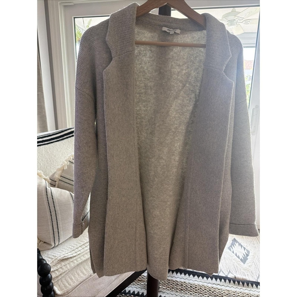 Women's Size Small Wool Blend Madewell Cardigan Light Gray.